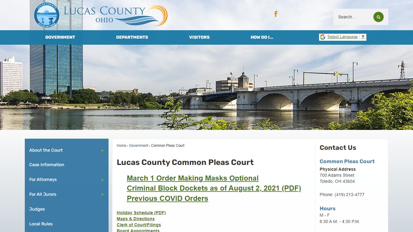 Lucas County Common Pleas Court | Lucas County, OH - Official Website